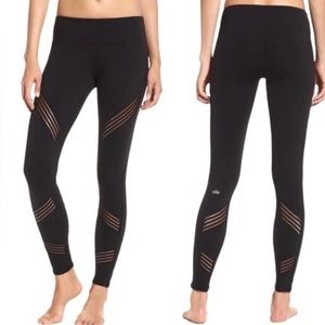 ALO YOGA MULTI LEGGING WITH MESH PANELS SIZE SMALL